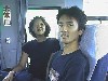 kelli and rickman on the bus to fukuoka.jpg