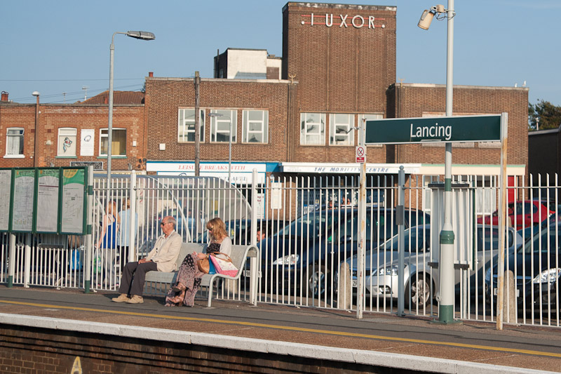 Waiting for the train in Lancing
