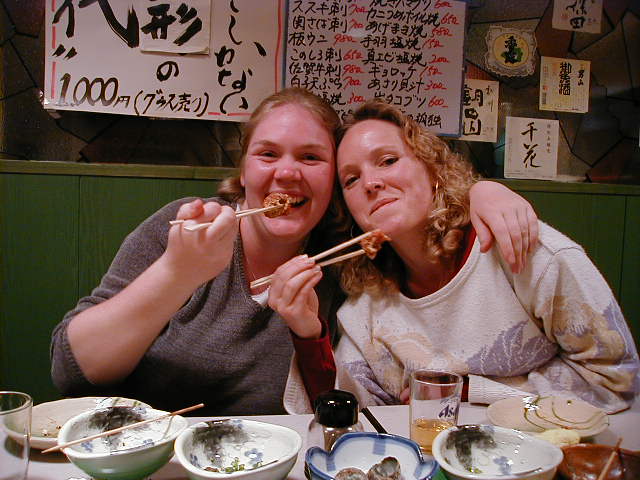 oa - kim servane and food.JPG, 61803 bytes, 1998/01/01