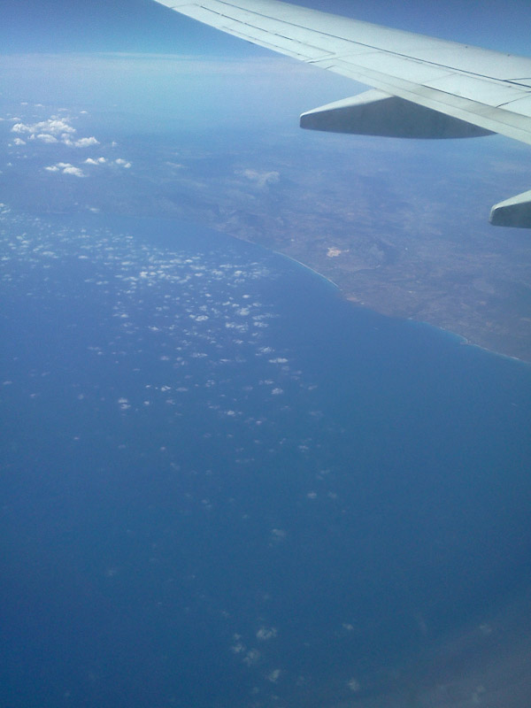 Flying over Italy